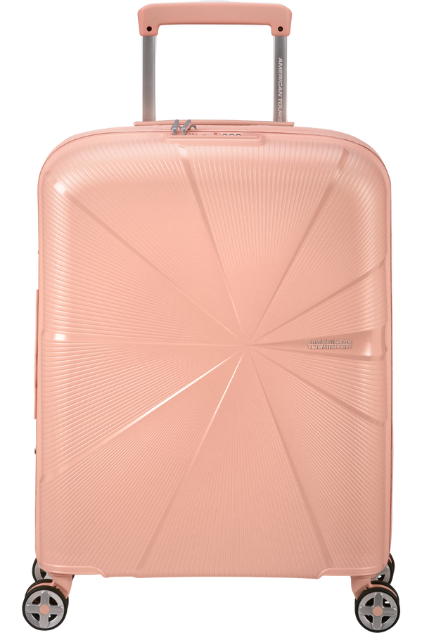 American Tourister StarVibe Spinner Expandable TSA 55cm  Metallic Peach