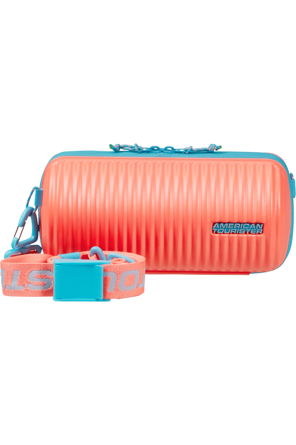 American Tourister Rollio Cross Body  Coral/Blue